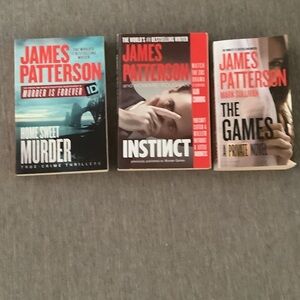 James Patterson Thriller Book Set - Red, Blue, Black Covers